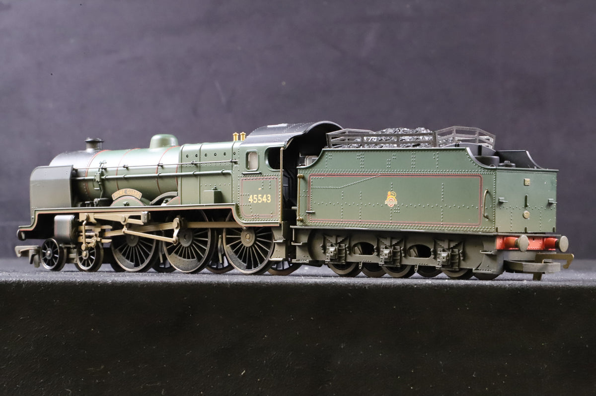 WORKSHOP Hornby OO R2456 Patriot Class 5XP 45543 &#39;Home Guard&#39; in Lined BR Green w/ Early Crests - Weathered