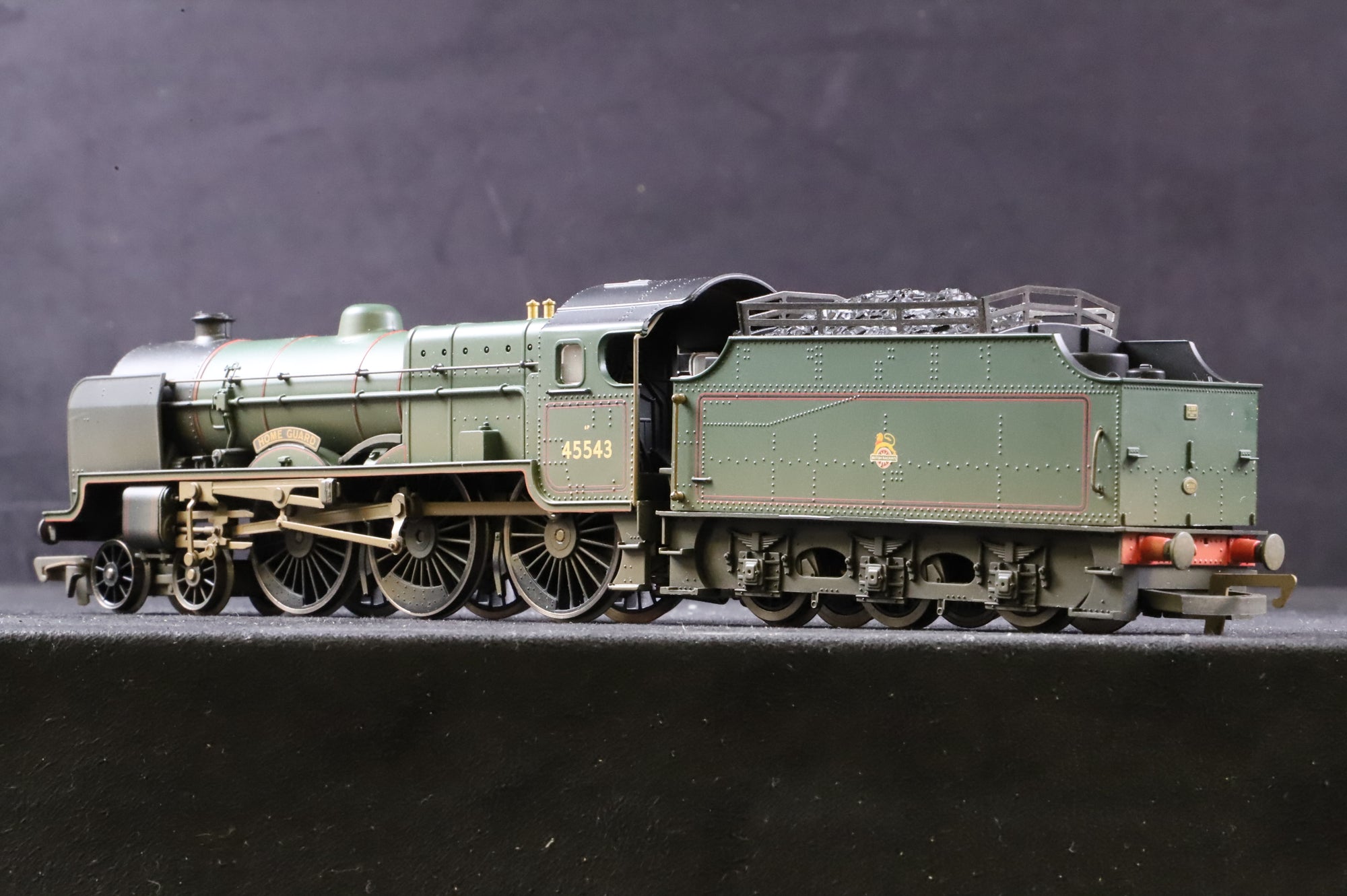 WORKSHOP Hornby OO R2456 Patriot Class 5XP 45543 'Home Guard' in Lined BR Green w/ Early Crests - Weathered