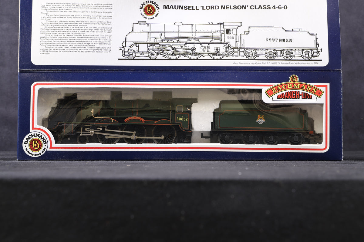 Bachmann OO 31-405 Lord Nelson &#39;30852&#39; &#39;Sir Walter Raleigh&#39; BR Green E/C