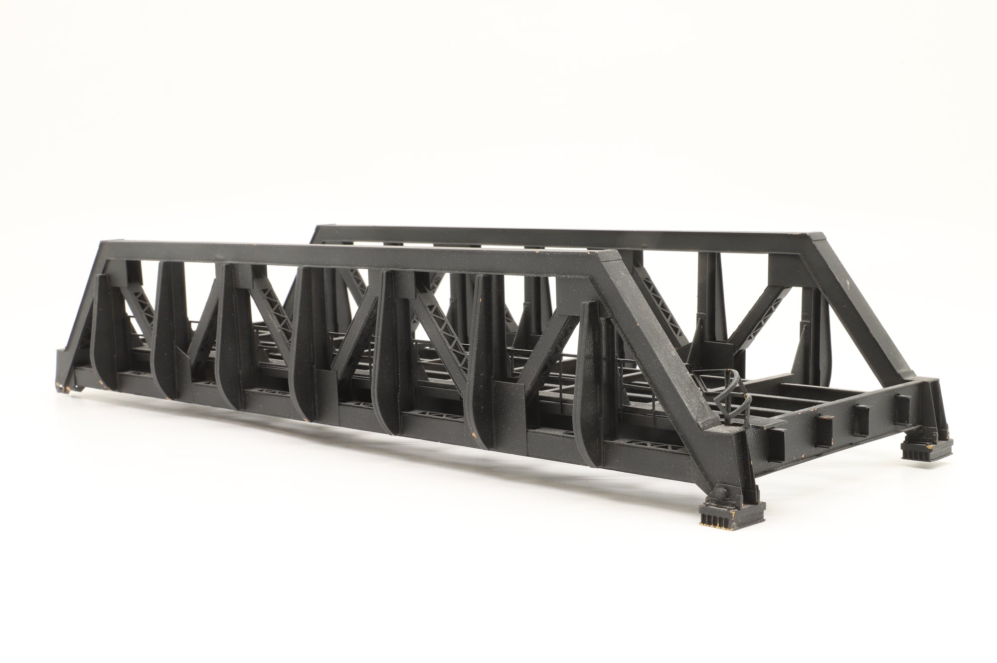 Overland Models/M.S Models HO 1383 Pony Truss Thru Bridge 93', 2-Track Type w/Added Braces, Brass
