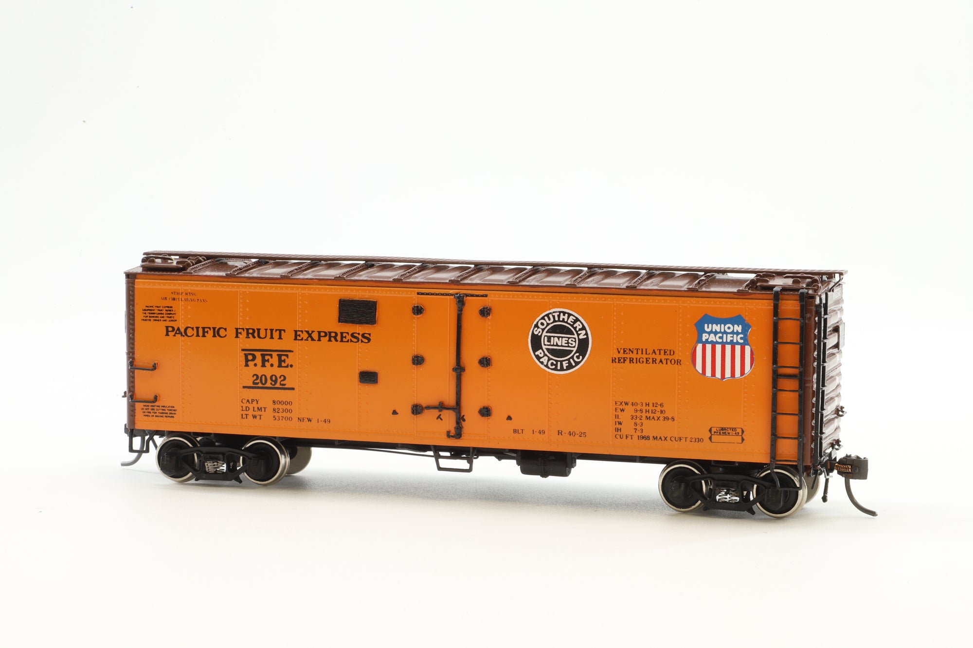 Challenger Imports HO Brass 2138.1 PFE Ice Reefer Class R40-25 Yellow '2117'