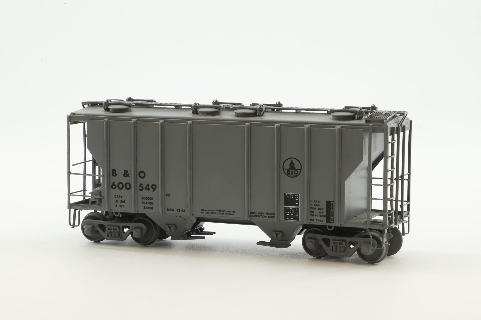 Nickel Plate Products HO Brass Hopper Covered B&O 100-ton Covered Hopper B '600300'