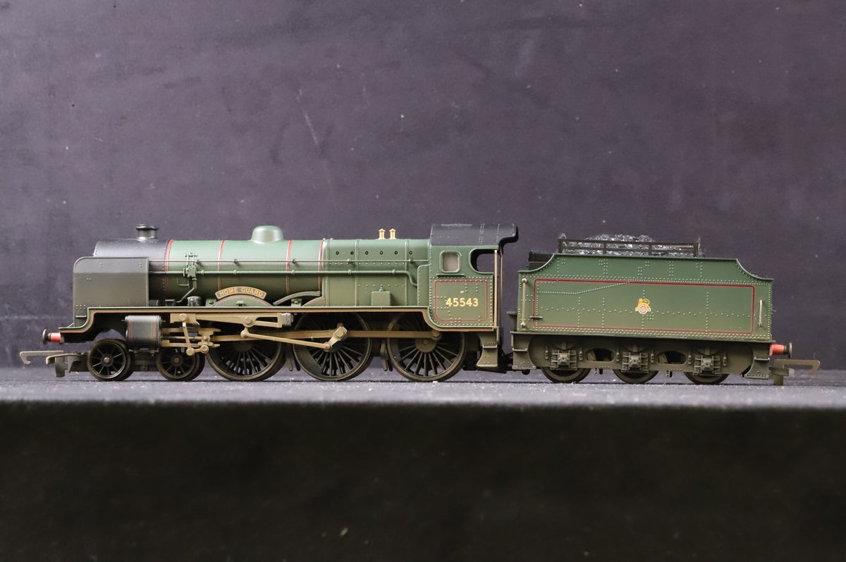 WORKSHOP Hornby OO R2456 Patriot Class 5XP 45543 &#39;Home Guard&#39; in Lined BR Green w/ Early Crests - Weathered
