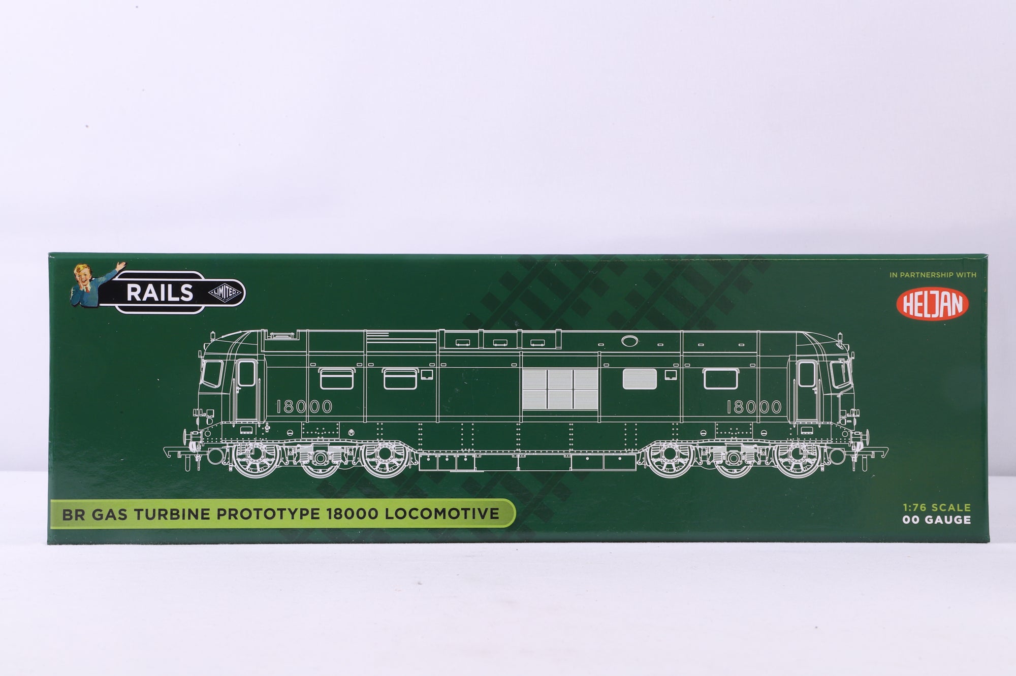 Heljan/Rails OO 1801 BR Gas Turbine Prototype 18000 in Early Crest Green