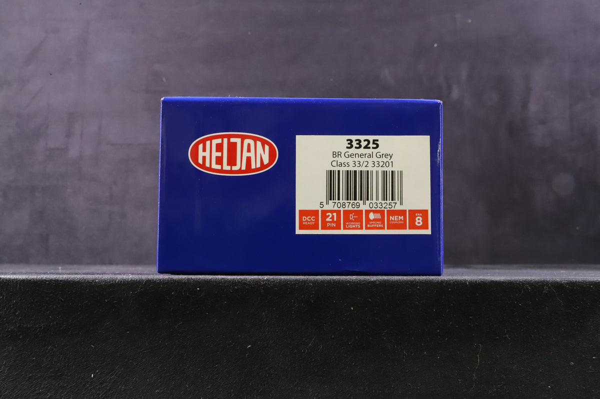 Heljan OO 3325 Class 33 33201 in BR Departmental Grey
