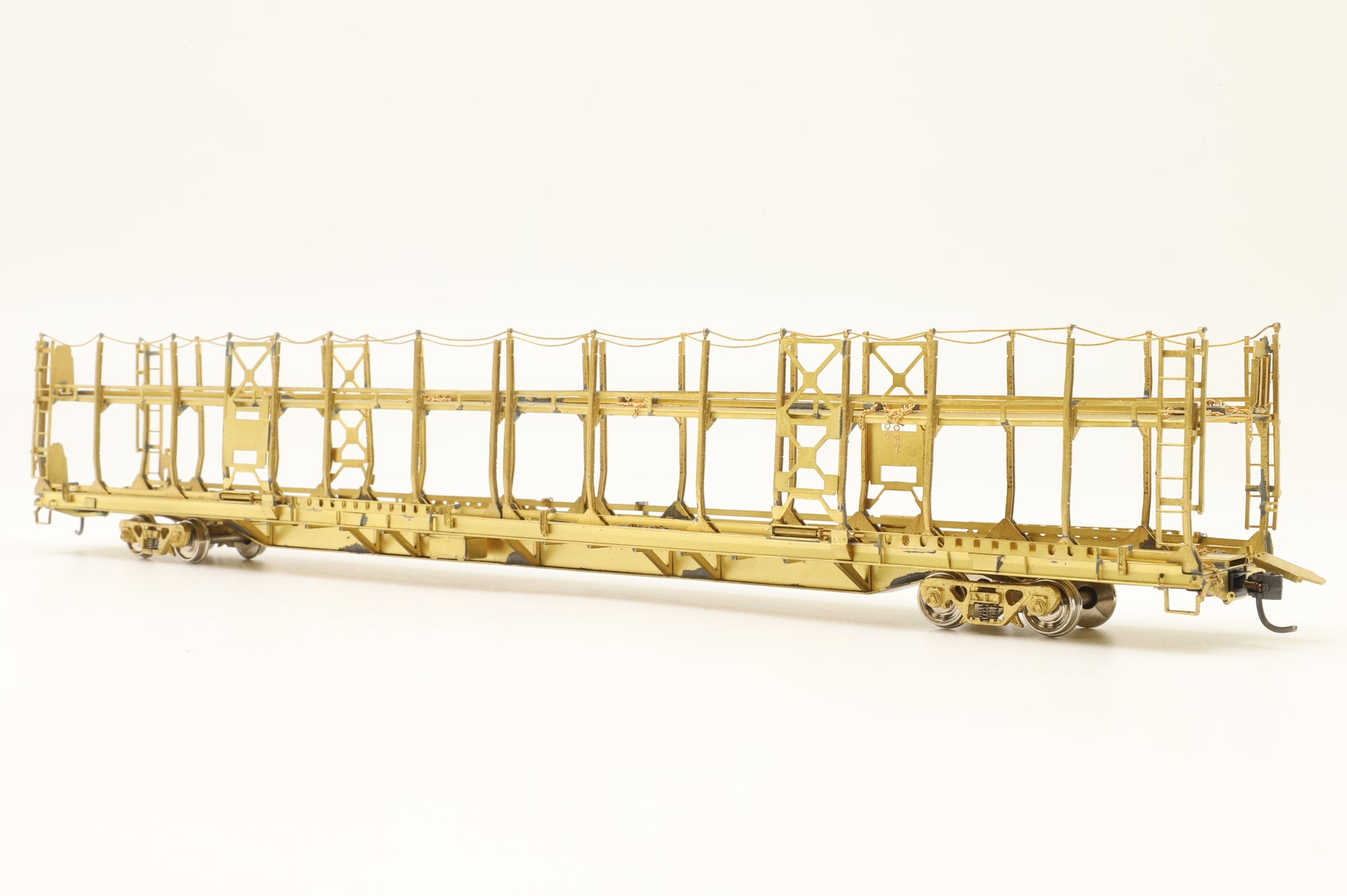 Overland Models/Ajin HO OMI-3125 Bi-Level Open Auto Rack Whitehead-Kales Stack Pak, Unpainted Brass