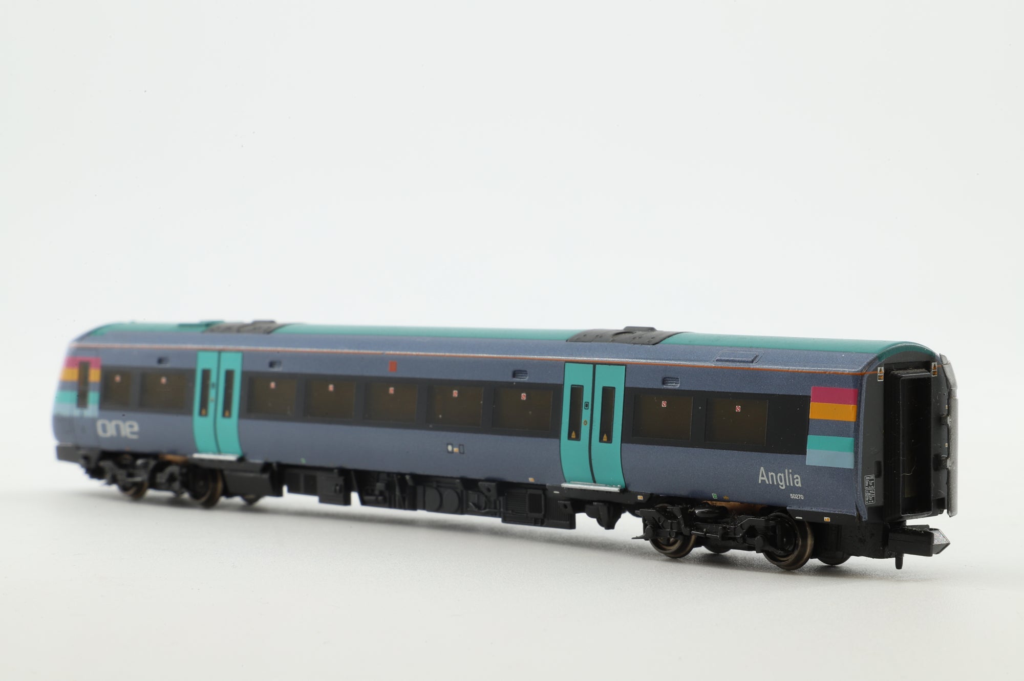 Graham Farish N Gauge 371-429 Class 170/2 2-Car DMU in Anglia/One Livery