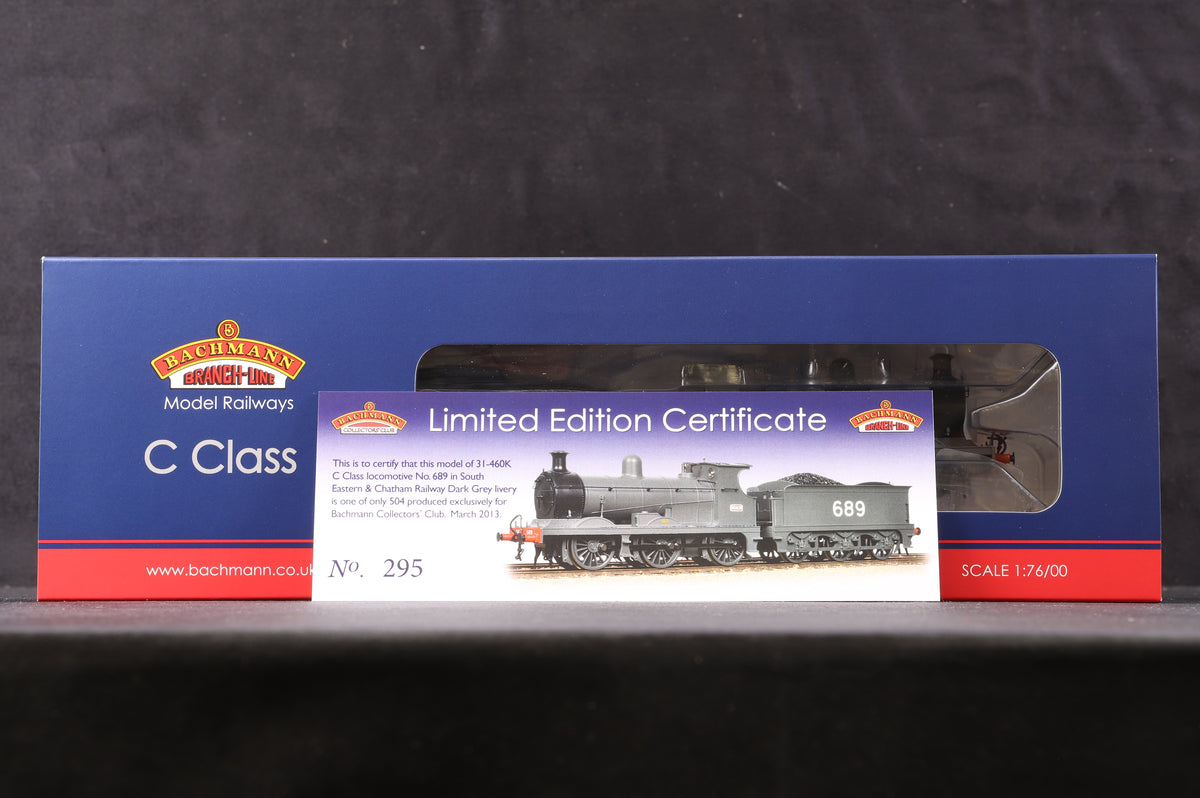 Bachmann OO 31-460K C Class &#39;689&#39; SE&amp;CR Wartime Grey, Bachmann Collectors&#39; Club Excl.