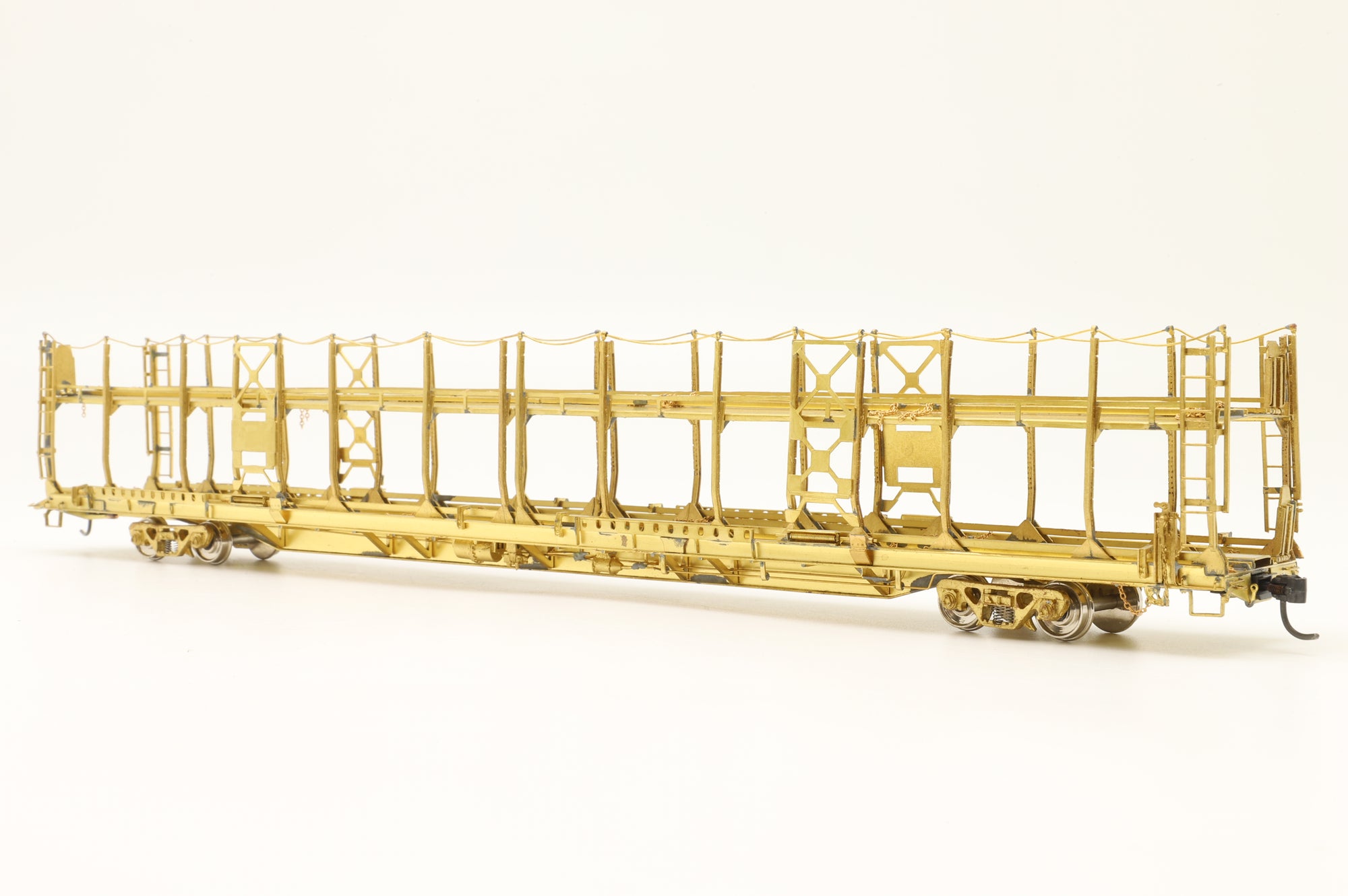 Overland Models/Ajin HO OMI-3125 Bi-Level Open Auto Rack Whitehead-Kales Stack Pak, Unpainted Brass