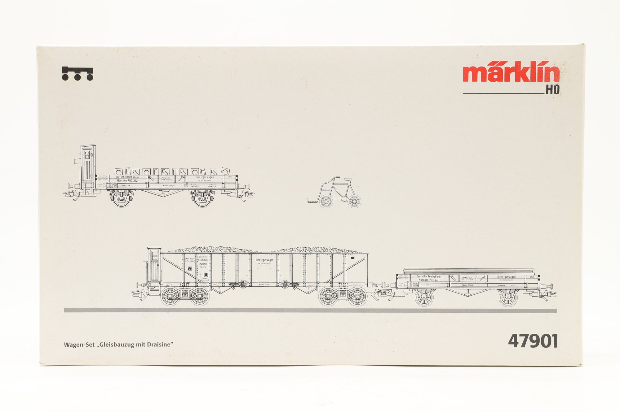 Marklin HO 47901 DR 'Track Maintenance Train with Hand Car' Set