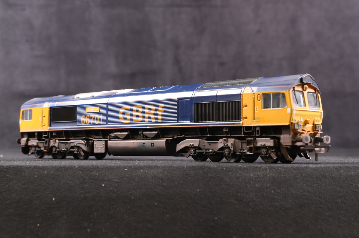 Bachmann OO 32-727 Class 66 &#39;66701&#39; Diesel GBRf Weathered