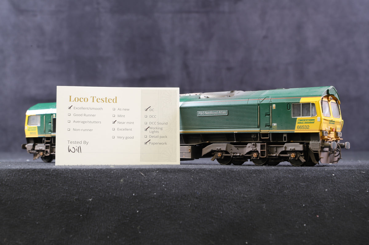 Bachmann OO 32-732 Class 66 &#39;66532&#39; &#39;P&amp;O Nedlloyd Atlas&#39; Freightliner