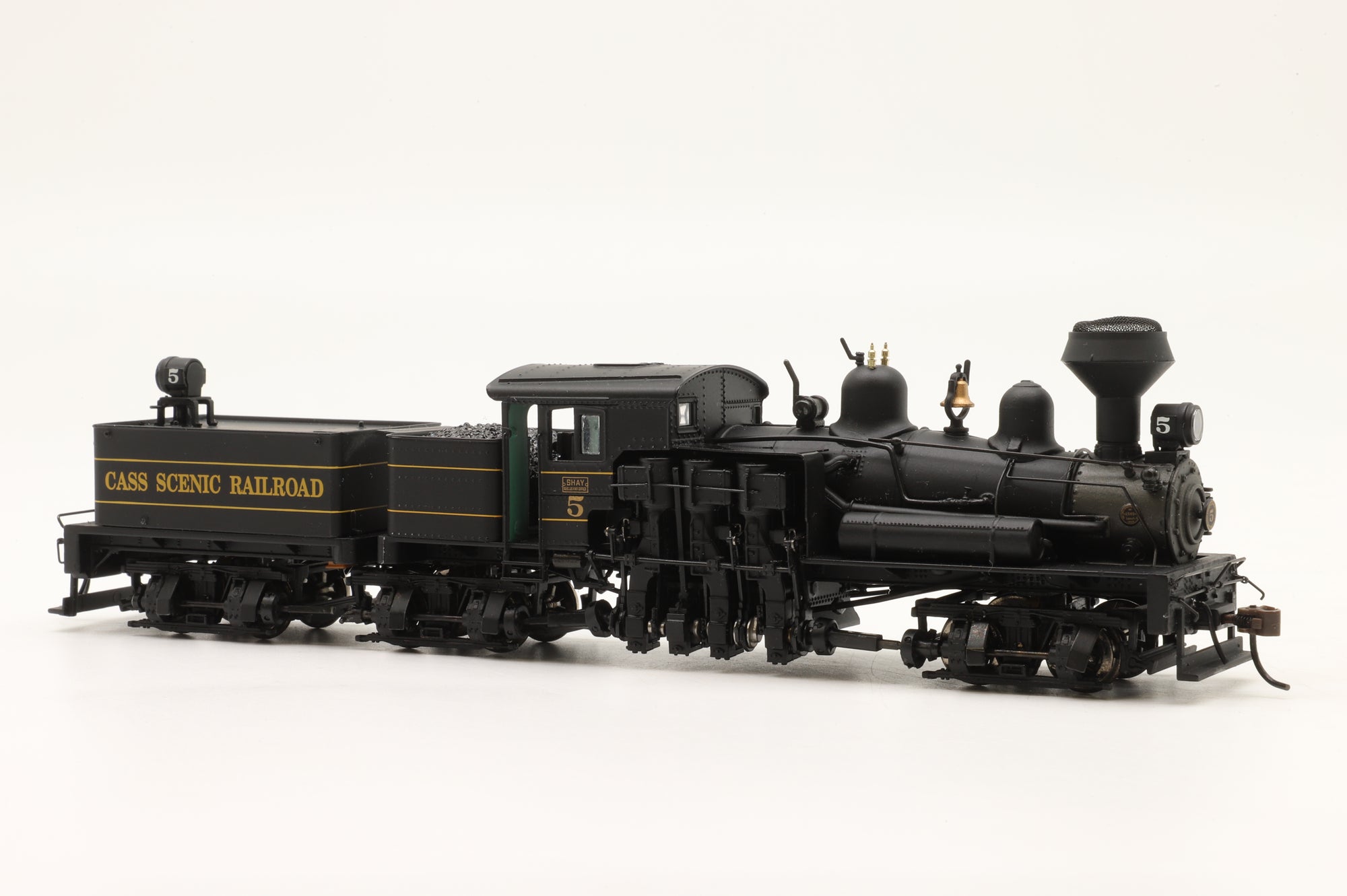 WORKSHOP Spectrum HO 81906 80T 3-Truck Shay in Cass Scenic R.R. Black – Non-Runner