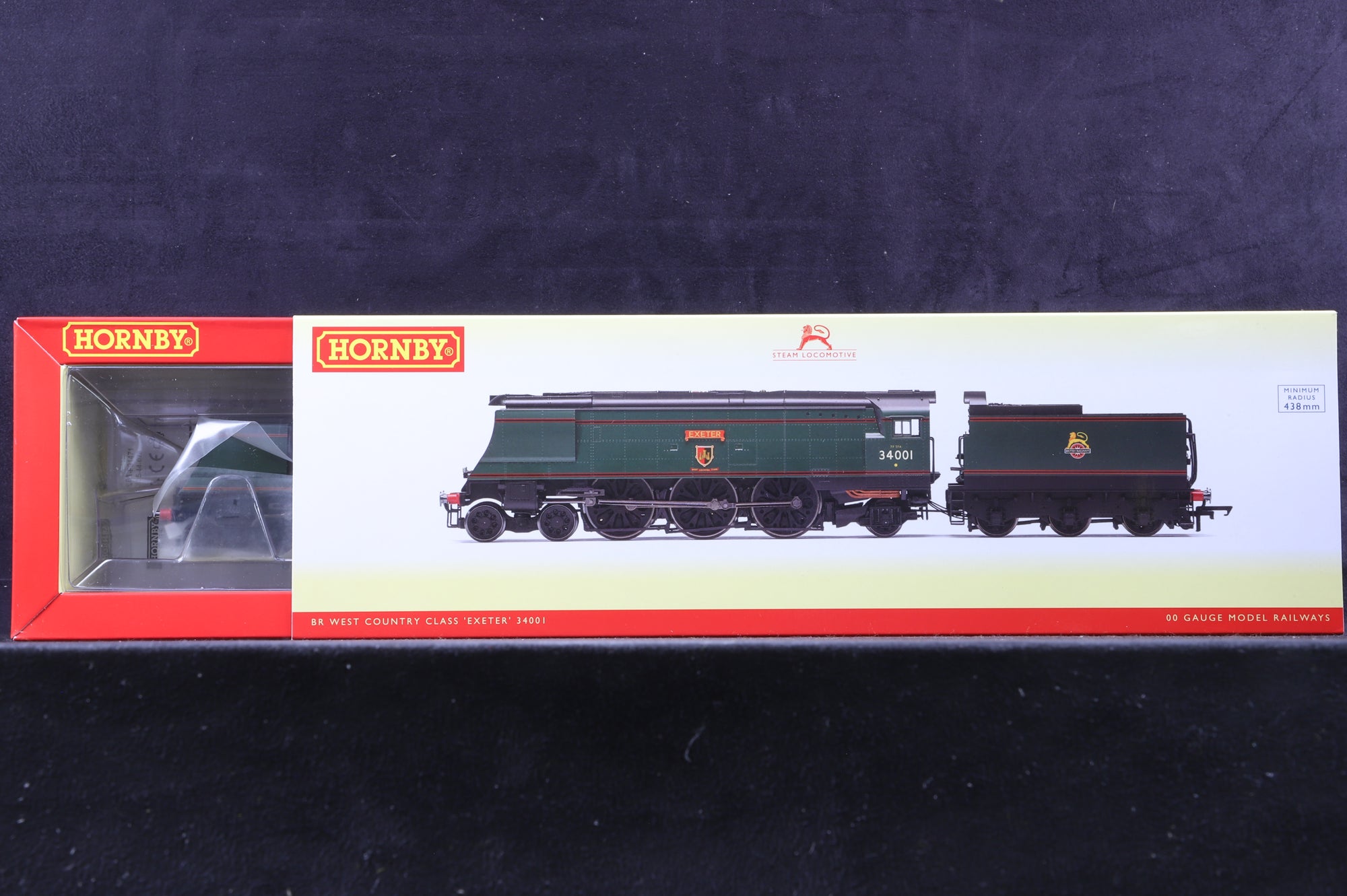 Hornby OO R3115 West Country Class 34001 'Exeter' in BR Lined Green with Early Crests