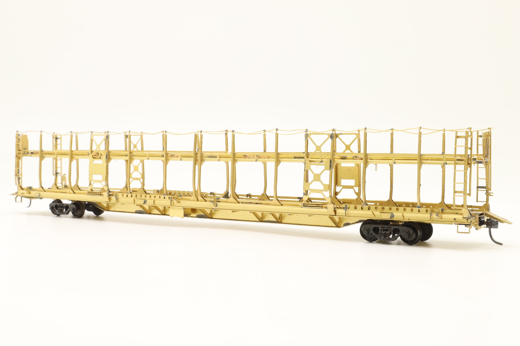 Overland Models/Ajin HO OMI-3125 Bi-Level Open Auto Rack, Whitehead-Kales Stack-Pak, Unpainted Brass