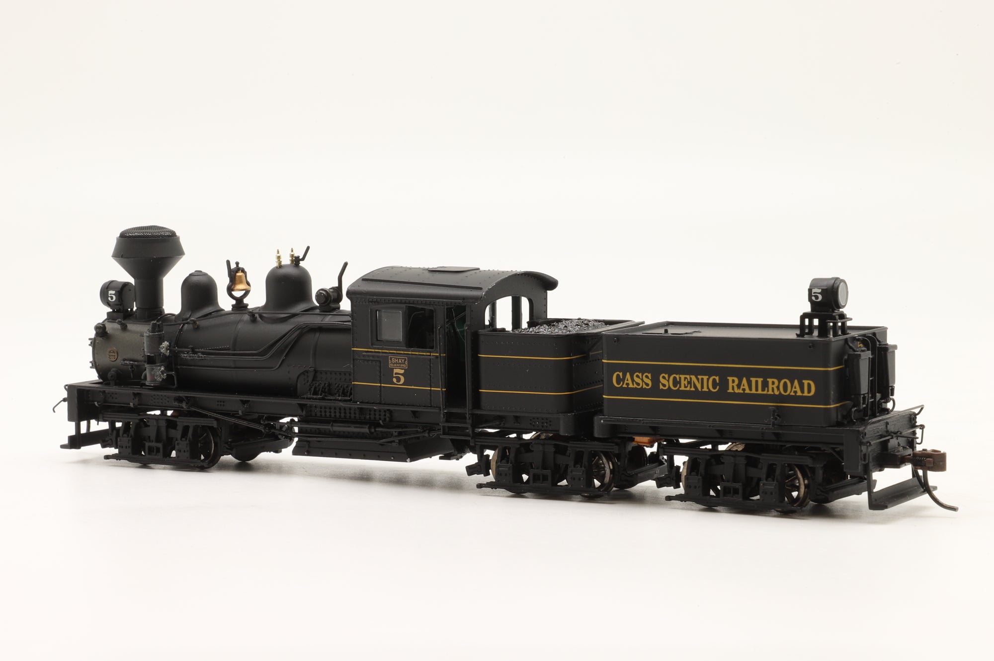 WORKSHOP Spectrum HO 81906 80T 3-Truck Shay in Cass Scenic R.R. Black – Non-Runner