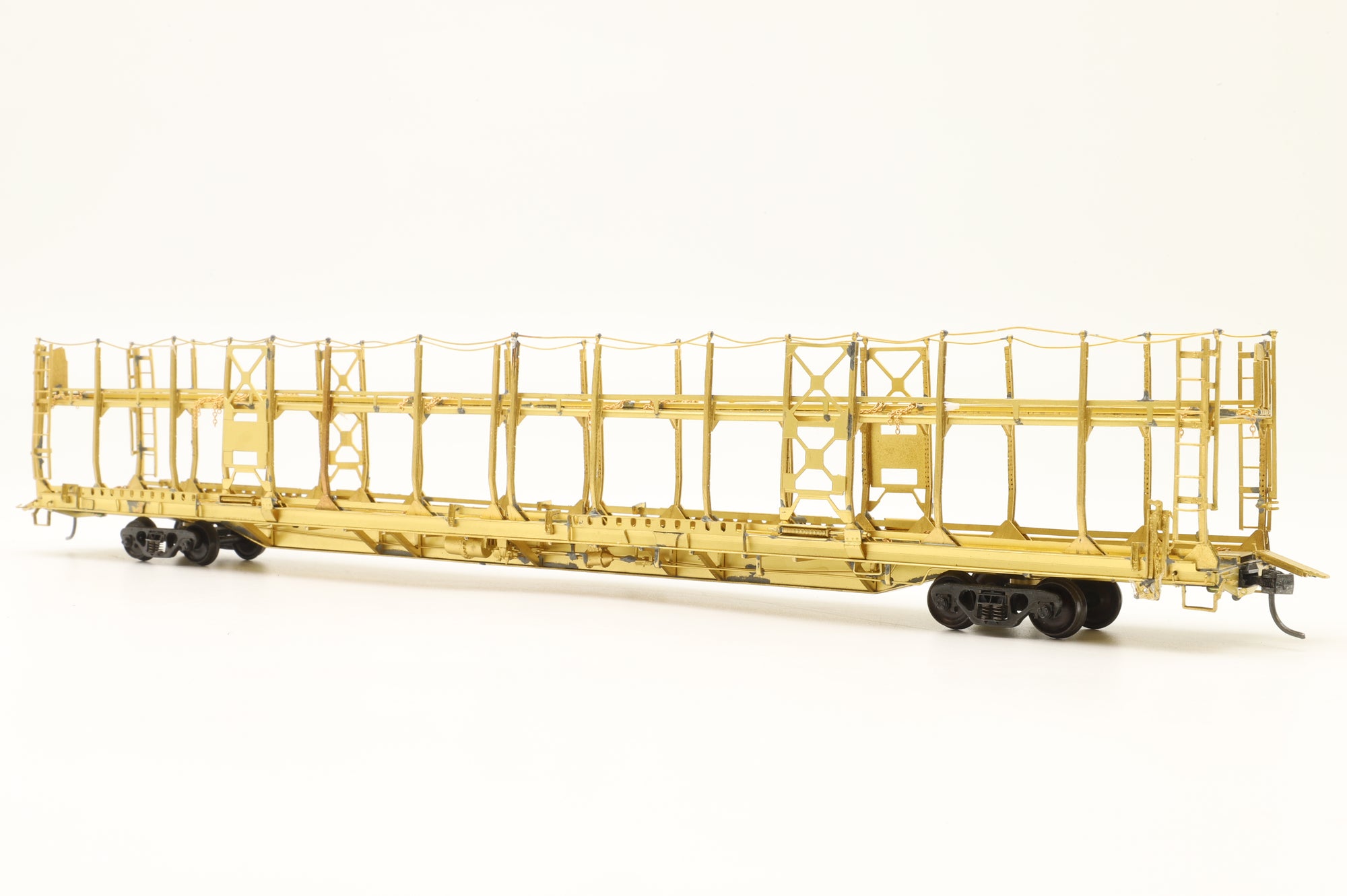 Overland Models/Ajin HO OMI-3125 Bi-Level Open Auto Rack, Whitehead-Kales Stack-Pak, Unpainted Brass