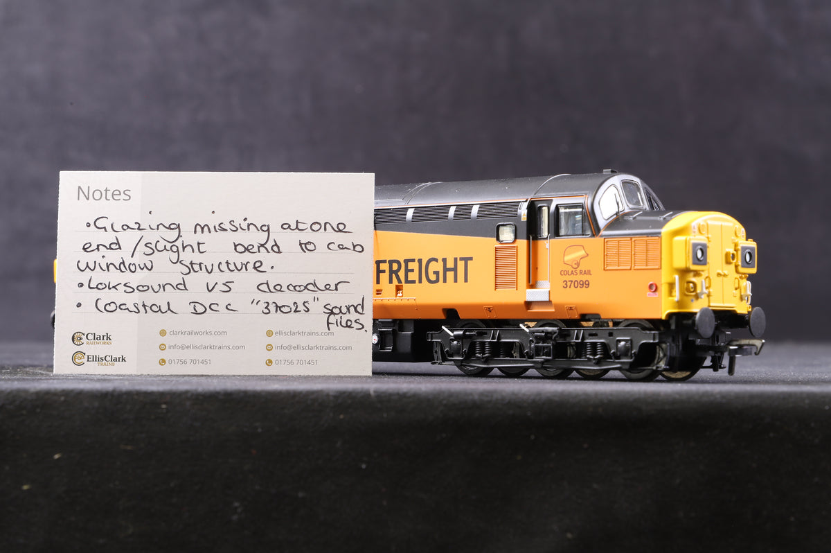 Bachmann OO 32-789 Class 37/0 &#39;37099&#39; &#39;Merl Evans&#39; Colas Rail Freight Livery, DCC Sound