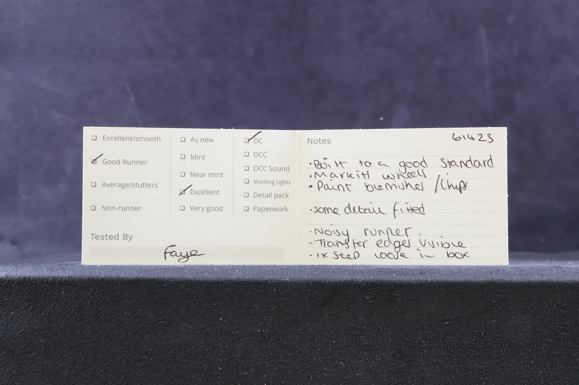 DJH OO K05 B16 Class '61423' BR Lined Black L/C Kit Built