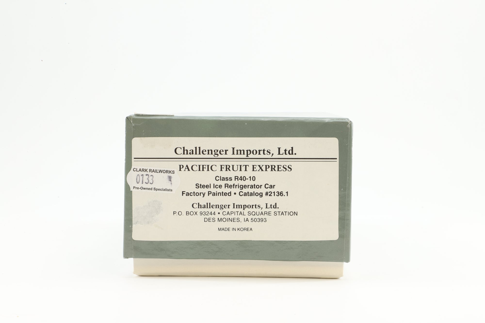 Challenger Imports HO Brass 2136.1 PFE Ice Reefer Class R40-10 '44597'