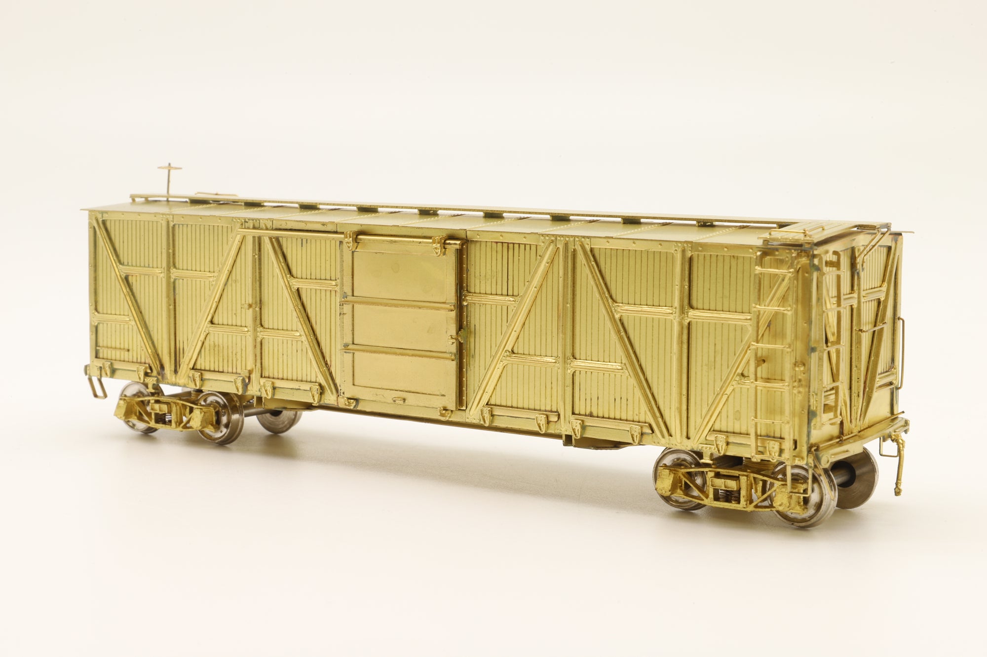 Overland Models HO Brass 3067 PRR X-23 Boxcar w/ Plain Steel Door Unpainted
