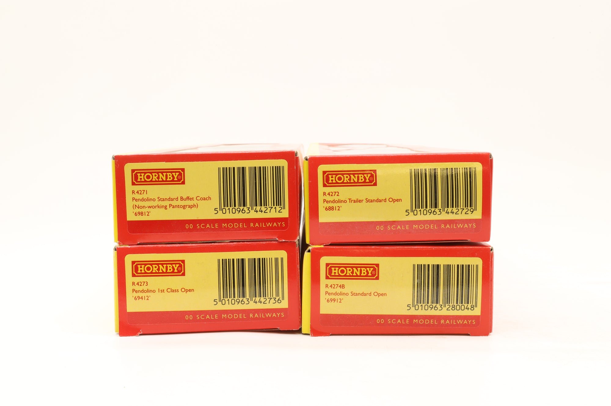 Hornby OO Rake Of 4 Pendolino Coaches Inc. R4271, R4273, R4272 & R4274B