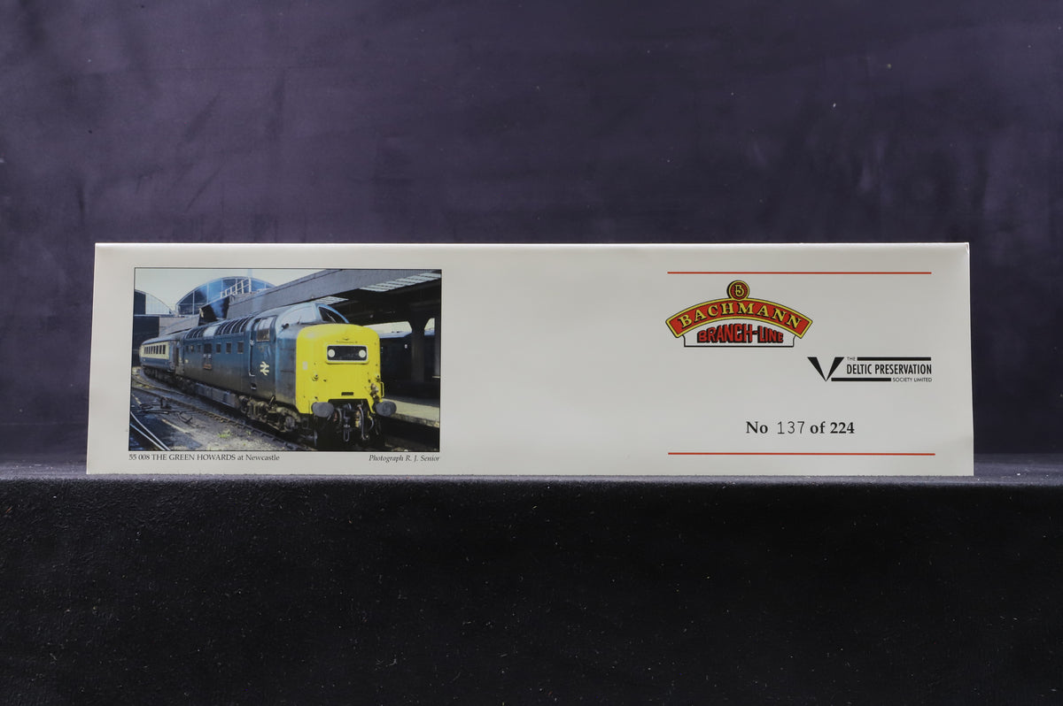 Bachmann OO 32-525S Class 55 &#39;55008&#39; &#39;The Green Howards&#39; BR Blue Weathered Excl. The Deltic Preservation Society