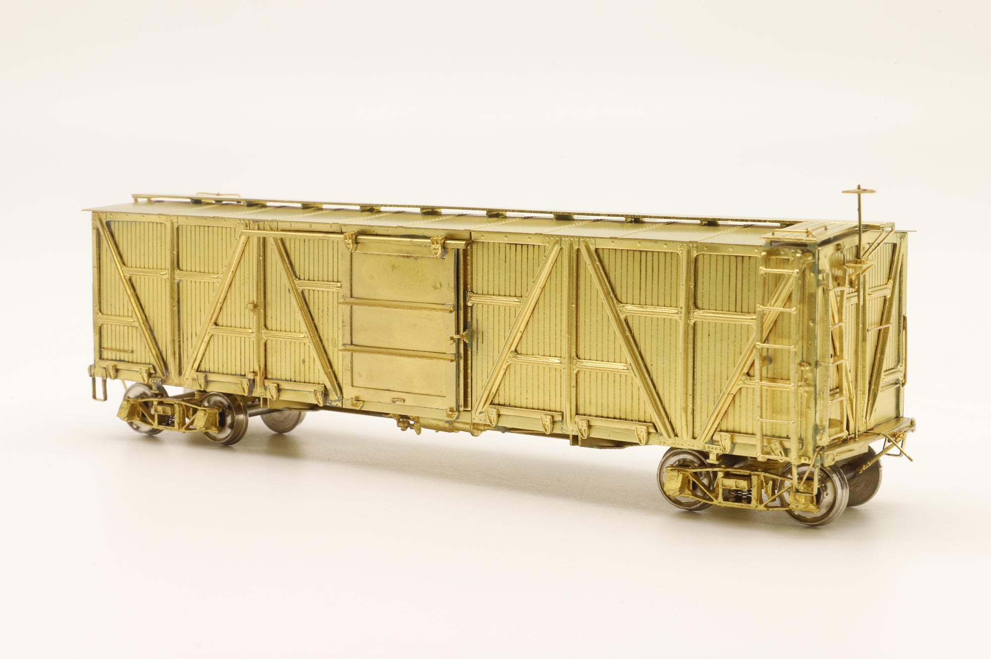 Overland Models HO Brass 3067 PRR X-23 Boxcar w/ Plain Steel Door Unpainted
