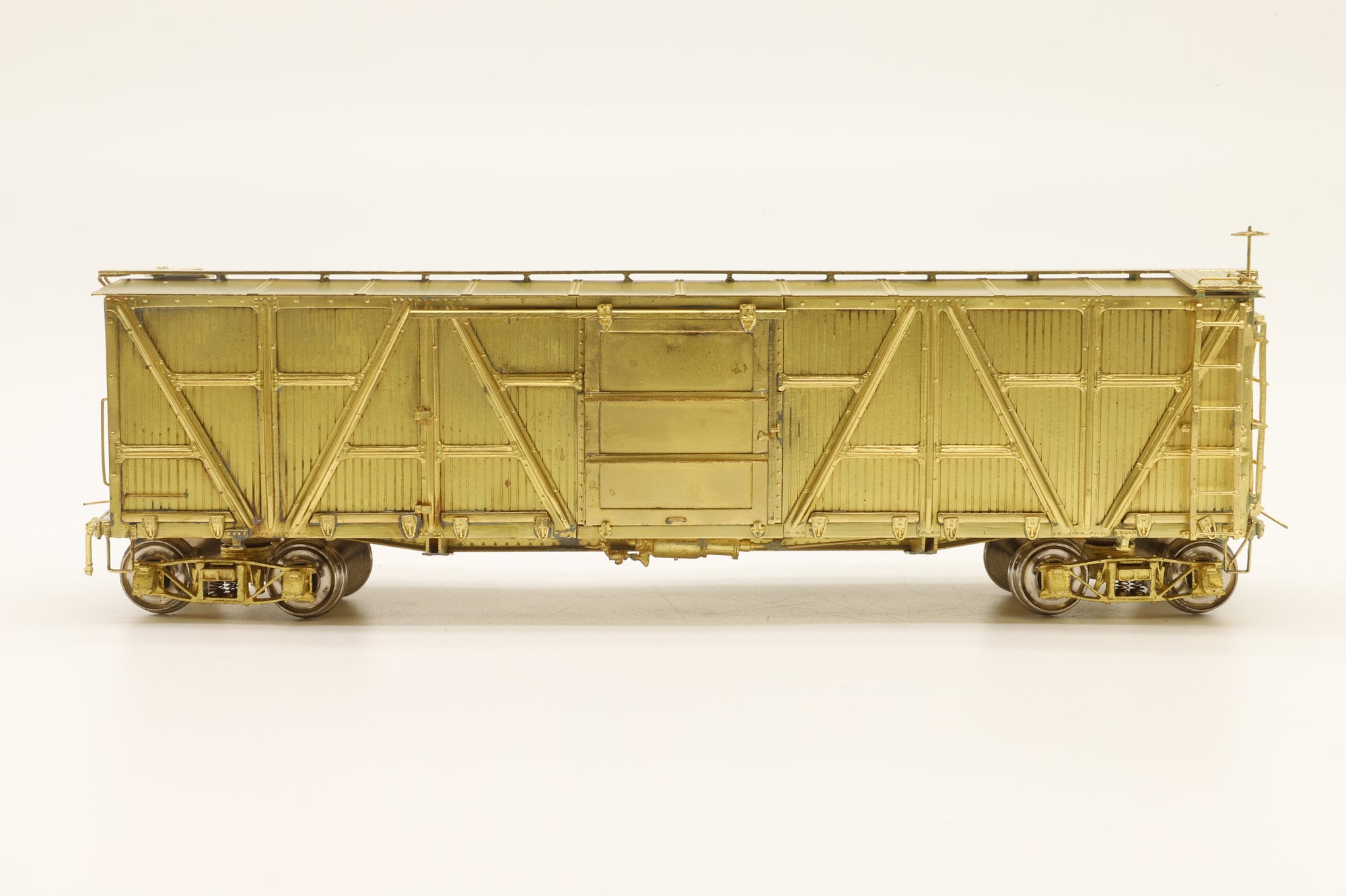 Overland Models HO Brass 3067 PRR X-23 Boxcar w/ Plain Steel Door Unpainted