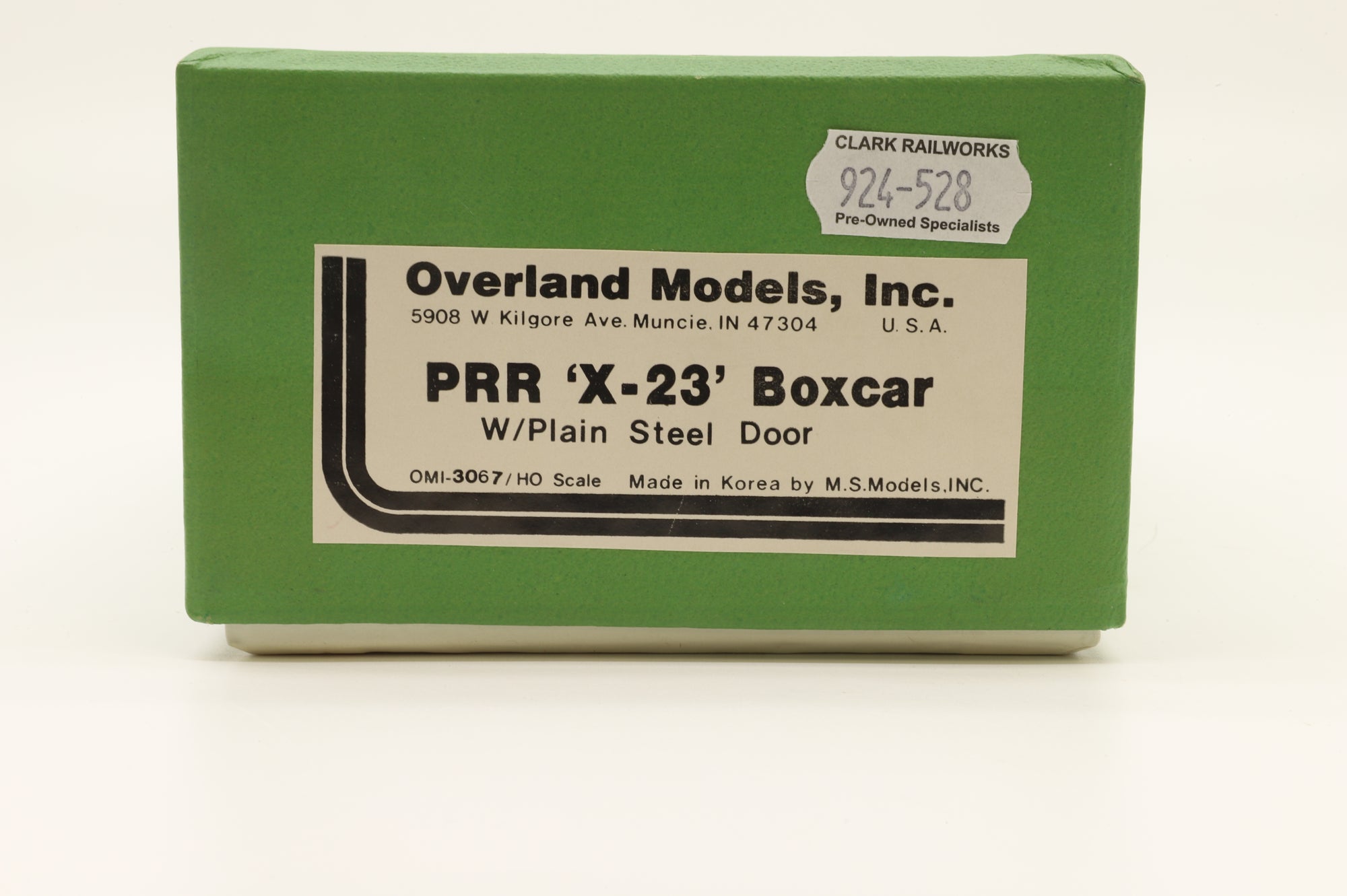 Overland Models HO Brass 3067 PRR X-23 Boxcar w/ Plain Steel Door Unpainted