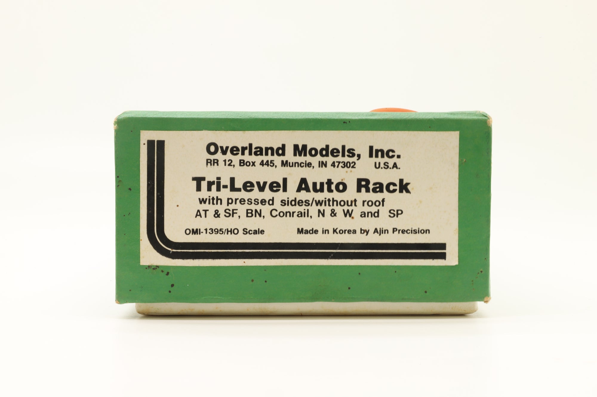 Overland Models/Ajin HO OMI-1395 Tri-Level Auto Rack w/Pressed Sides w/o Roof, AT&SF, BN, Contrail, N&W & SP, Unpainted Brass