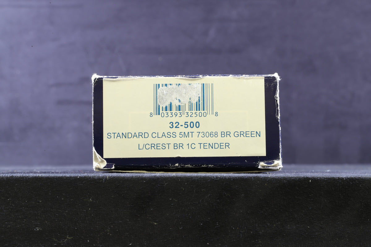 Bachmann OO 32-500 Standard Class 5MT &#39;73068&#39; BR Green L/Crest BR 1C Tender