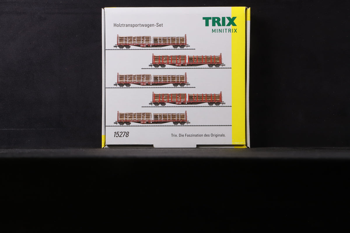 Trix Minitrix N 15278 Pack Of 5 Lumber Wagons