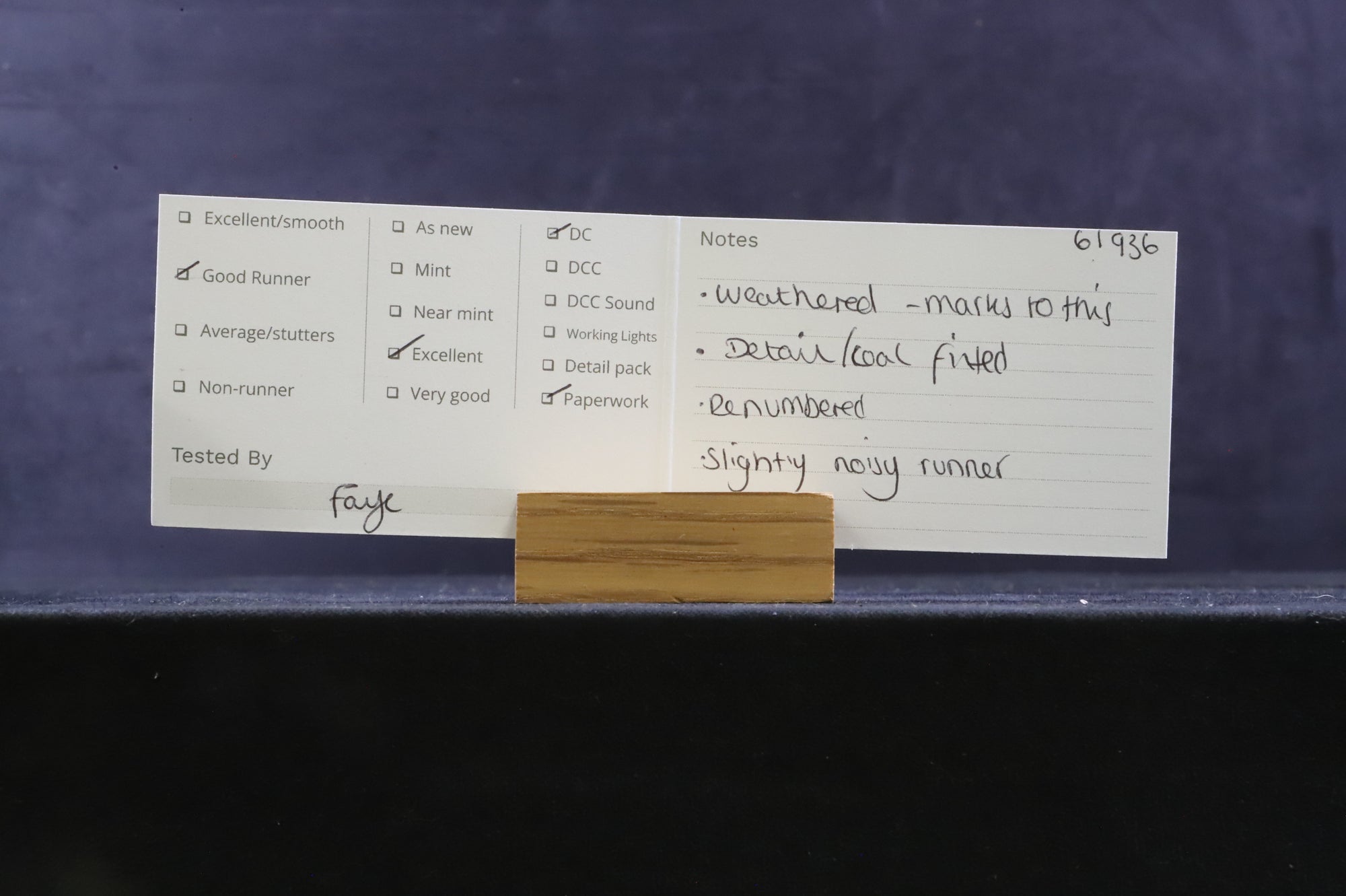 Bachmann OO 32-277 K3 Class '61936' BR Black L/C Weathered & Renumbered