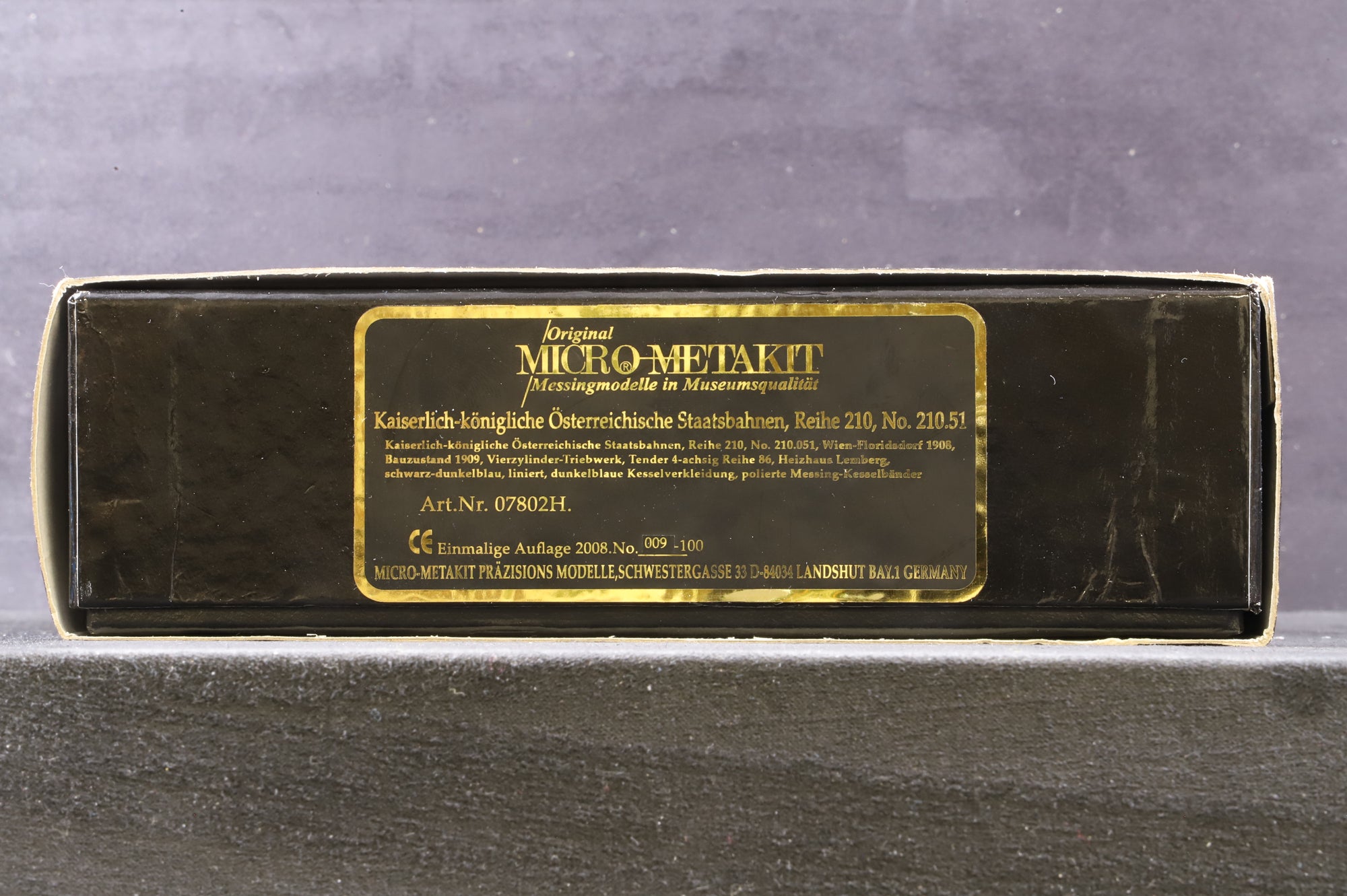 Micro-Metakit HO Brass 07802H Royal Austrian Class 210 Blue/Black Livery, Ltd Ed. 009/100