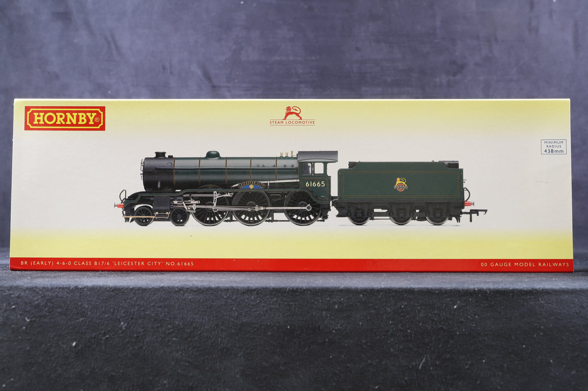 Hornby OO R3523 Class B17 &#39;61665&#39; &#39;Leicester City&#39; BR Lined Green E/C