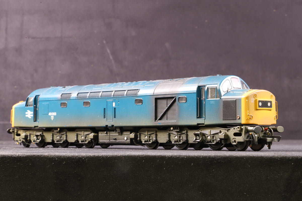Bachmann OO 32-490SF Class 40 Diesel &#39;40063&#39; BR Blue Weathered DCC Sound