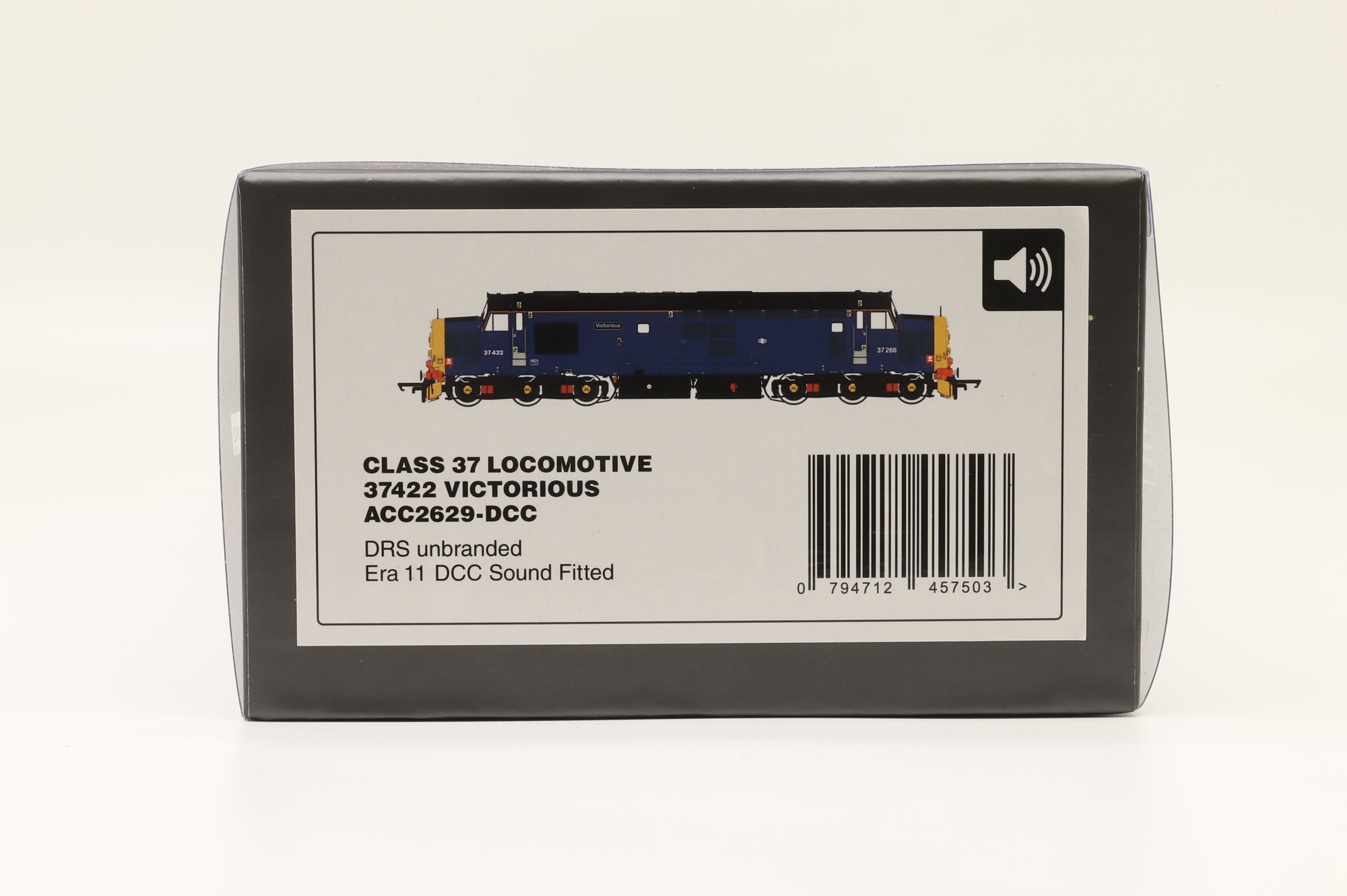 Accurascale OO ACC2629-DCC Class 37 '37422' 'Victorious' DRS Unbranded, DCC Sound
