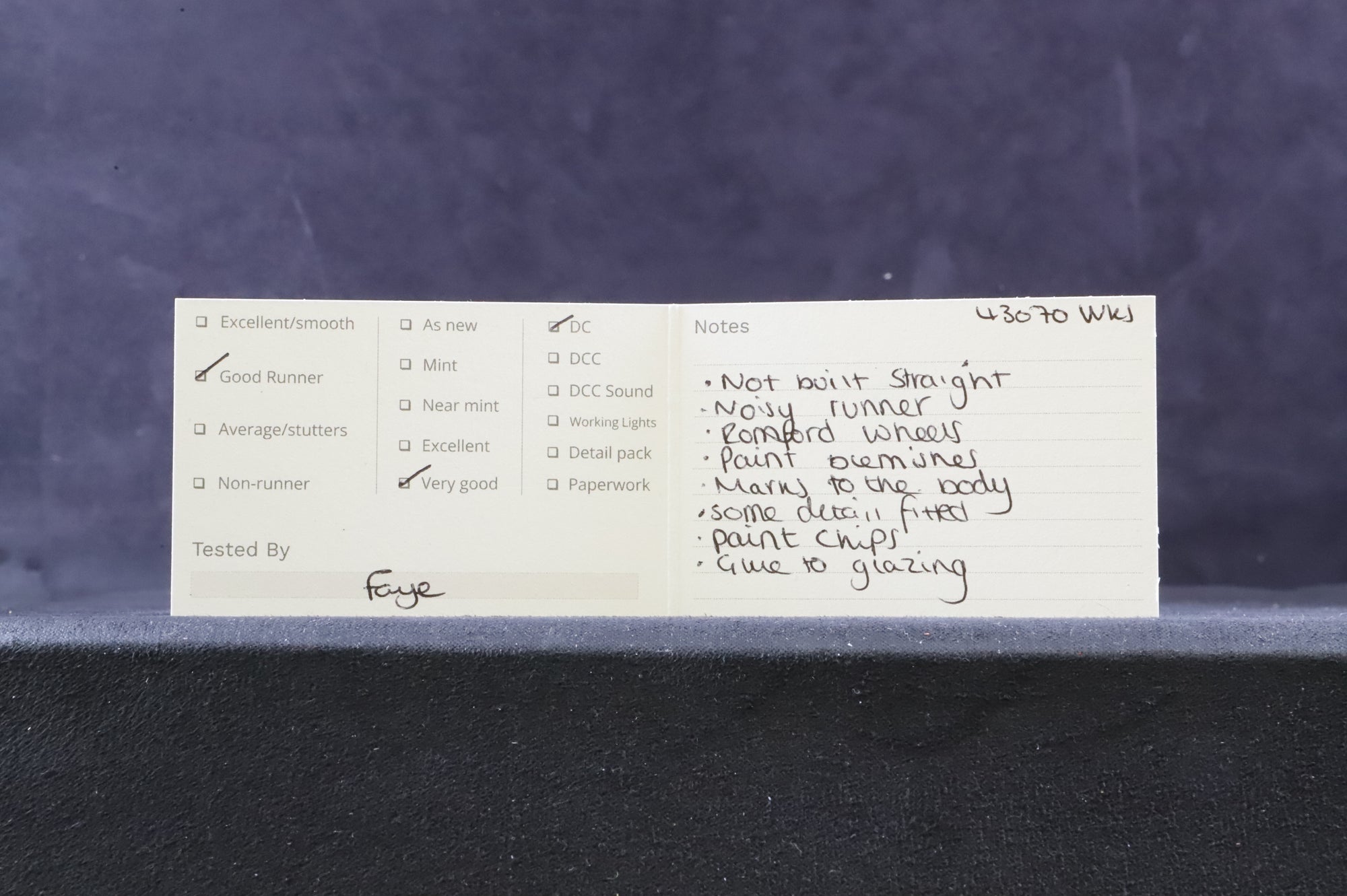 WORKSHOP Millholme Models OO MM8 LMS Ivatt '43070' BR Black L/C Kit Built