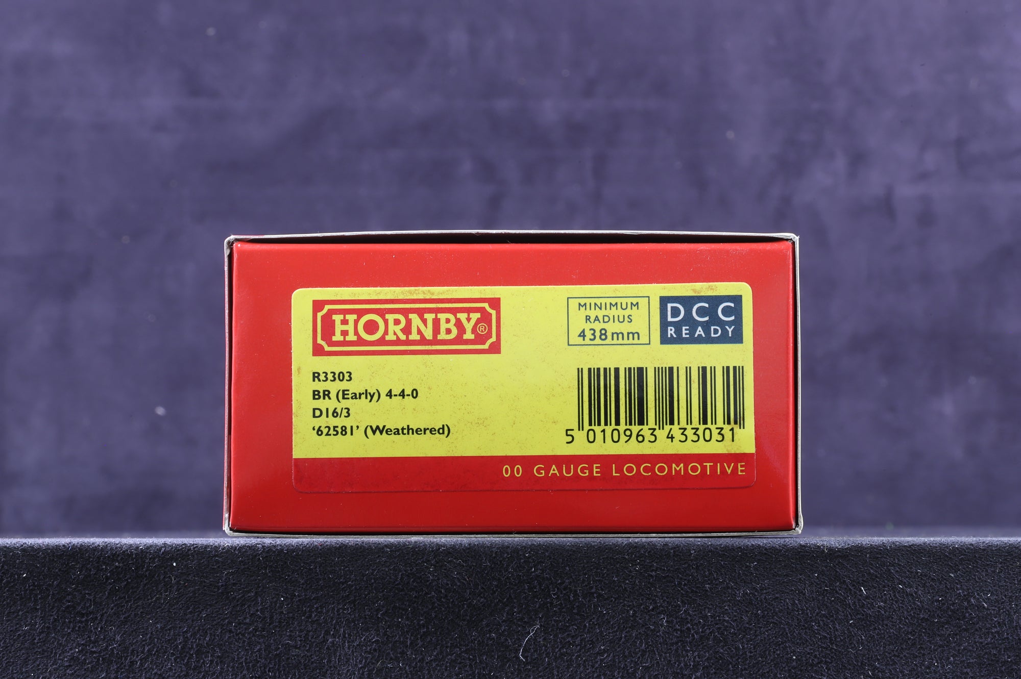 Hornby OO R3303 D16/3 62581 in BR Black w/ Early Crests - Weathered