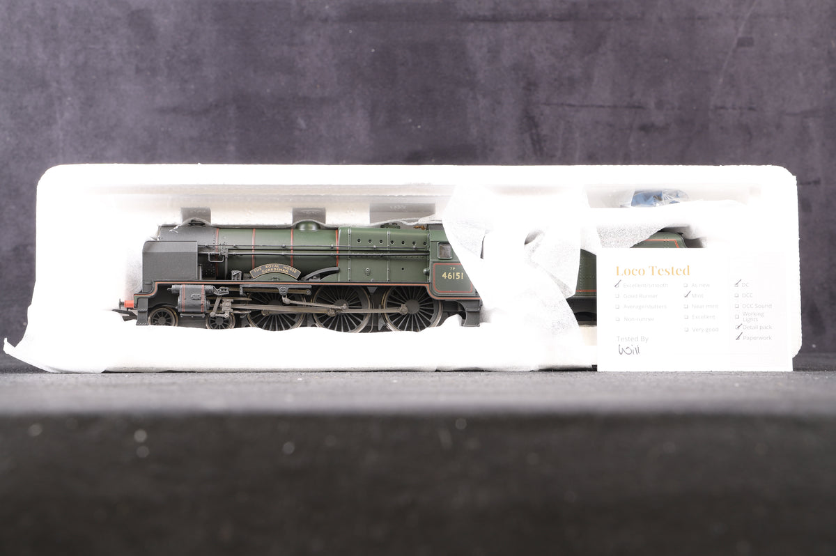 Bachmann OO 31-282 P/Boiler Scot &#39;46151&#39; &#39;The Royal Horse Guardsman&#39; BR Green E/C Weathered