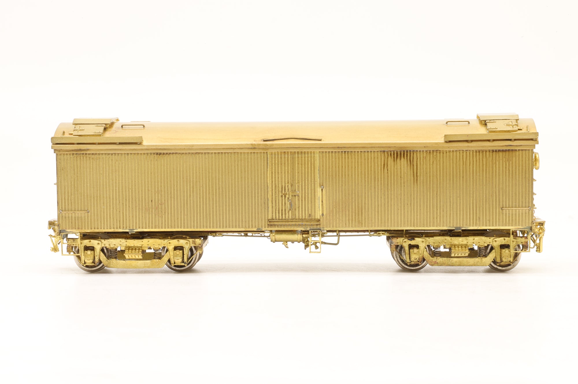 Rail Works Ltd HO Brass Lackawanna 42' Wood Milk Car w/ Hatches & End Doors – Unpainted