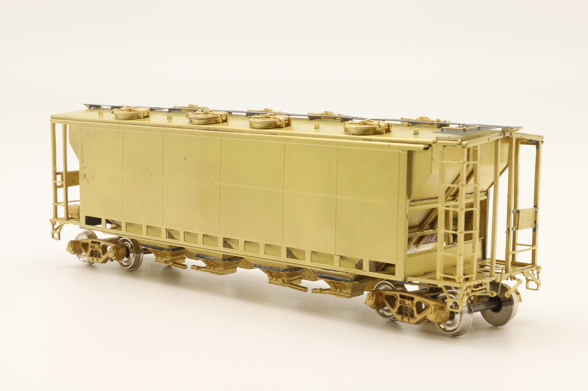Overland Models HO Brass 3218 PGE 'Slab Side' Covered Hopper Unpainted