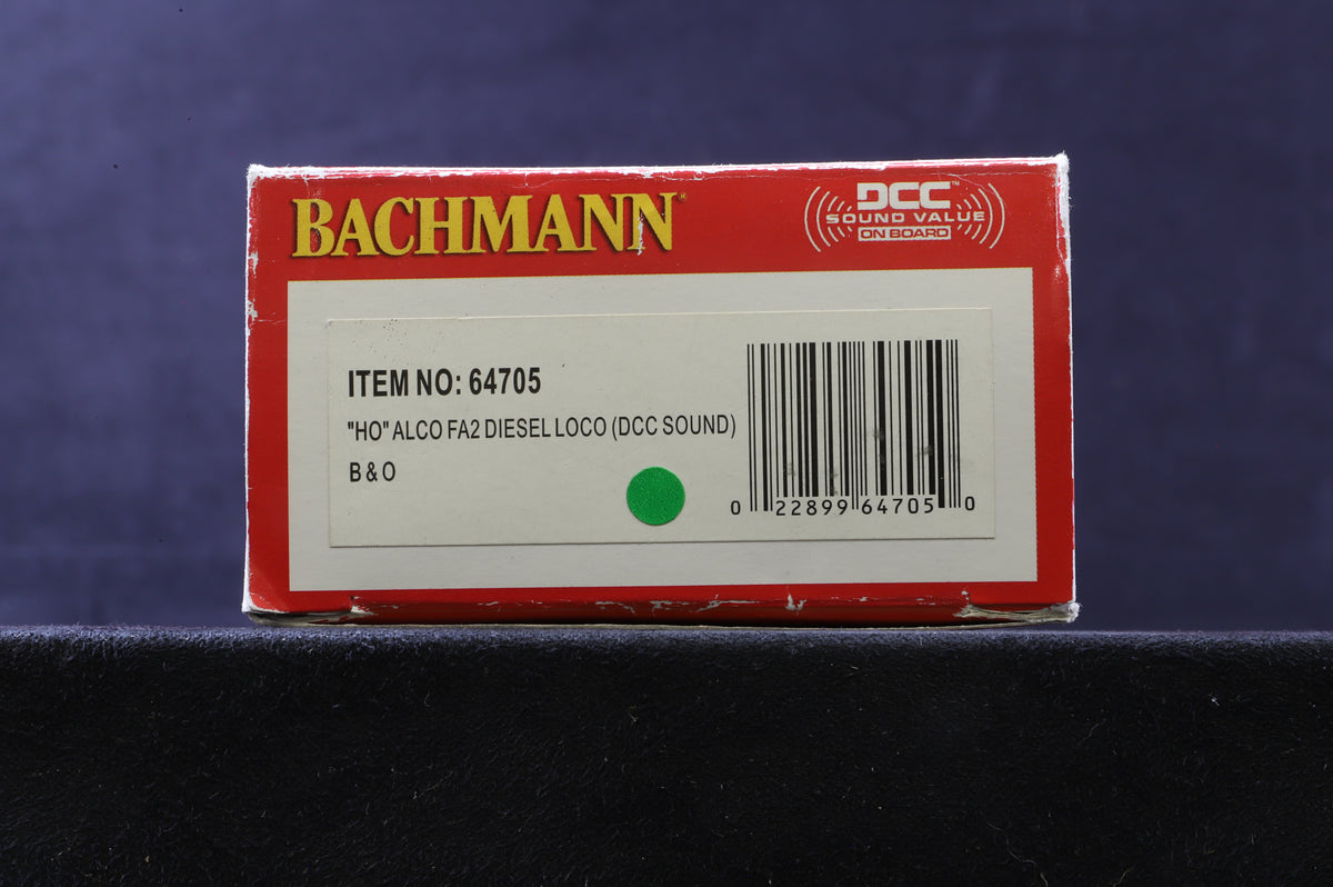 Bachmann HO 64705 Alco FA2 in B&amp;O Livery - DCC Sound