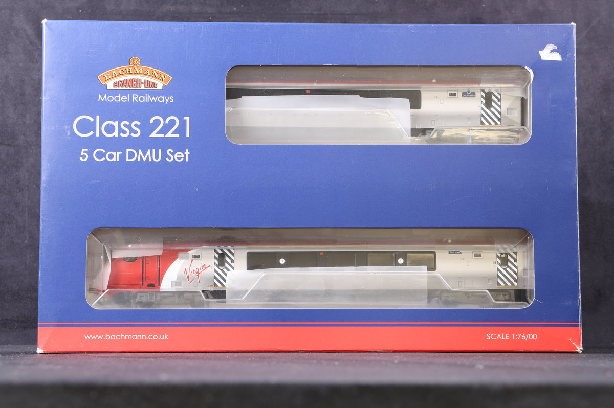 Bachmann OO 32-627 Class 221 Virgin Trains &#39;Dr Who&#39; &#39;221122&#39; Super Voyager 5 Car DMU