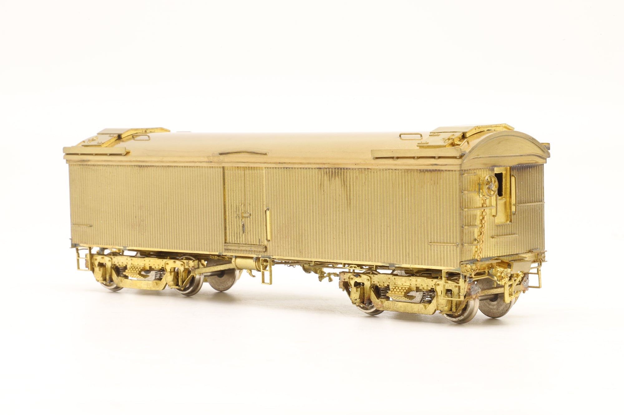 Rail Works Ltd HO Brass Lackawanna 42' Wood Milk Car w/ Hatches & End Doors – Unpainted