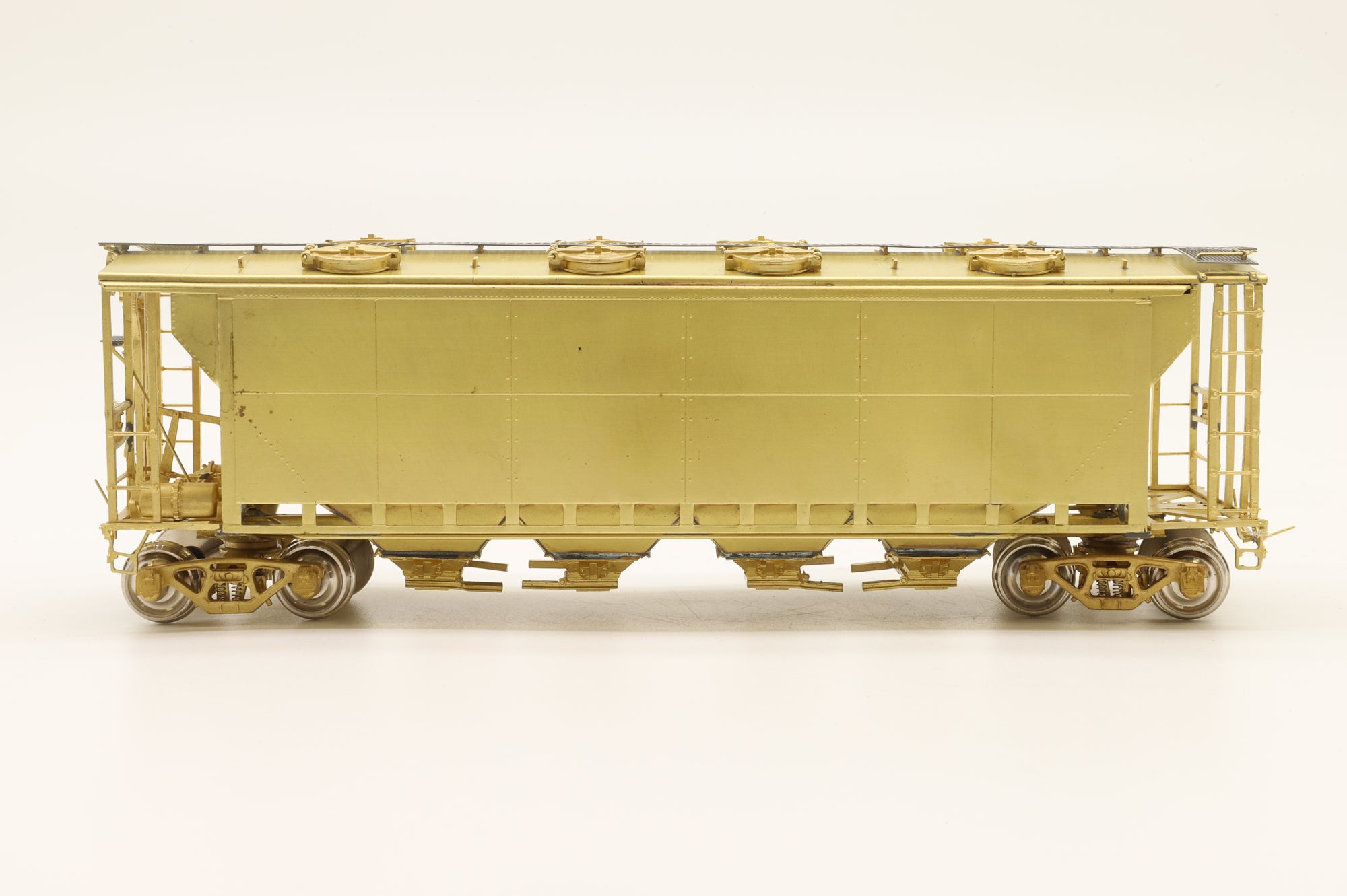 Overland Models HO Brass 3218 PGE 'Slab Side' Covered Hopper Unpainted
