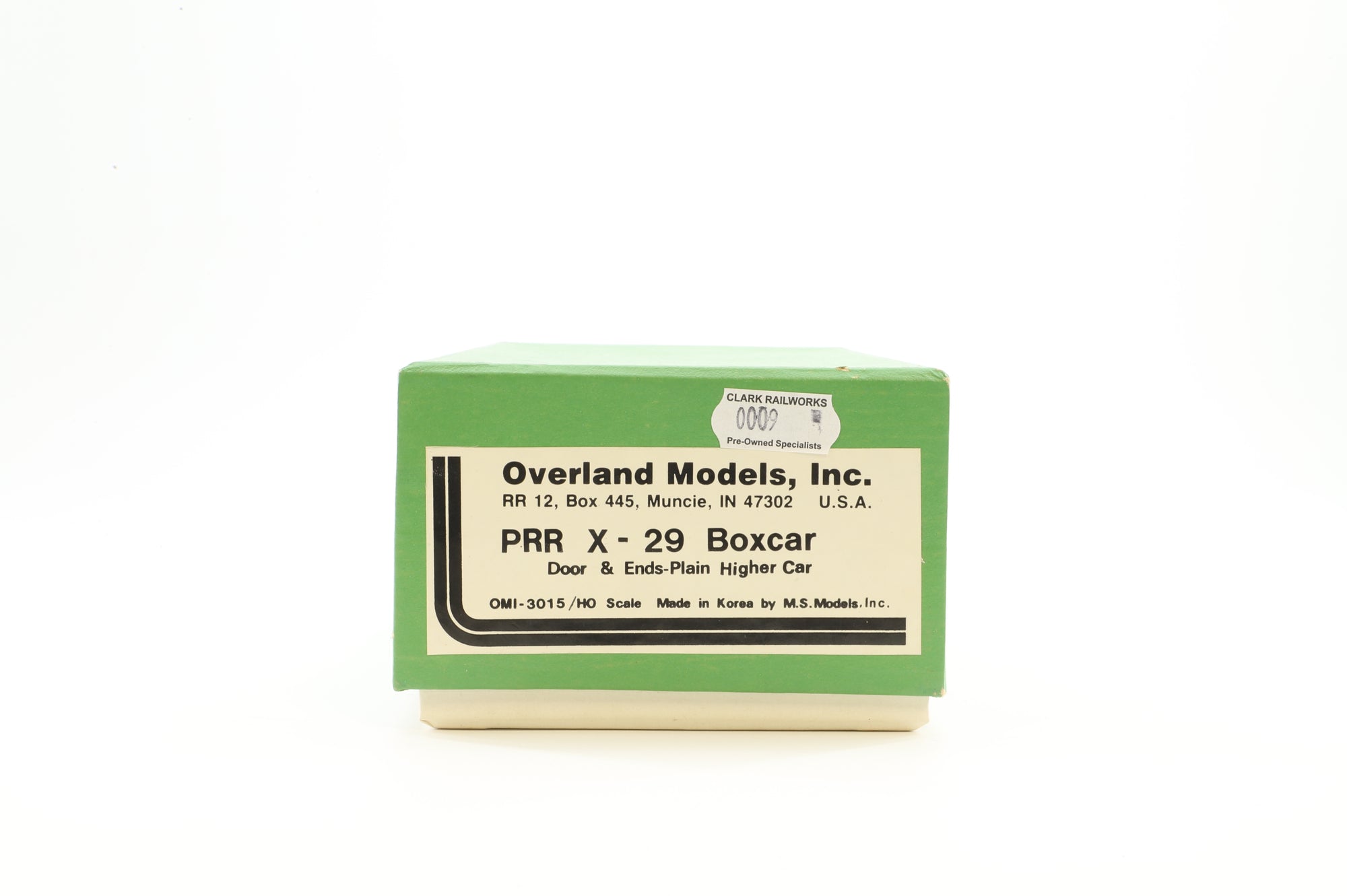 Overland Models HO Brass OMI-3013 Box Car PRR Class X29 w/ Corrugated Door & Plain Ends '572340'