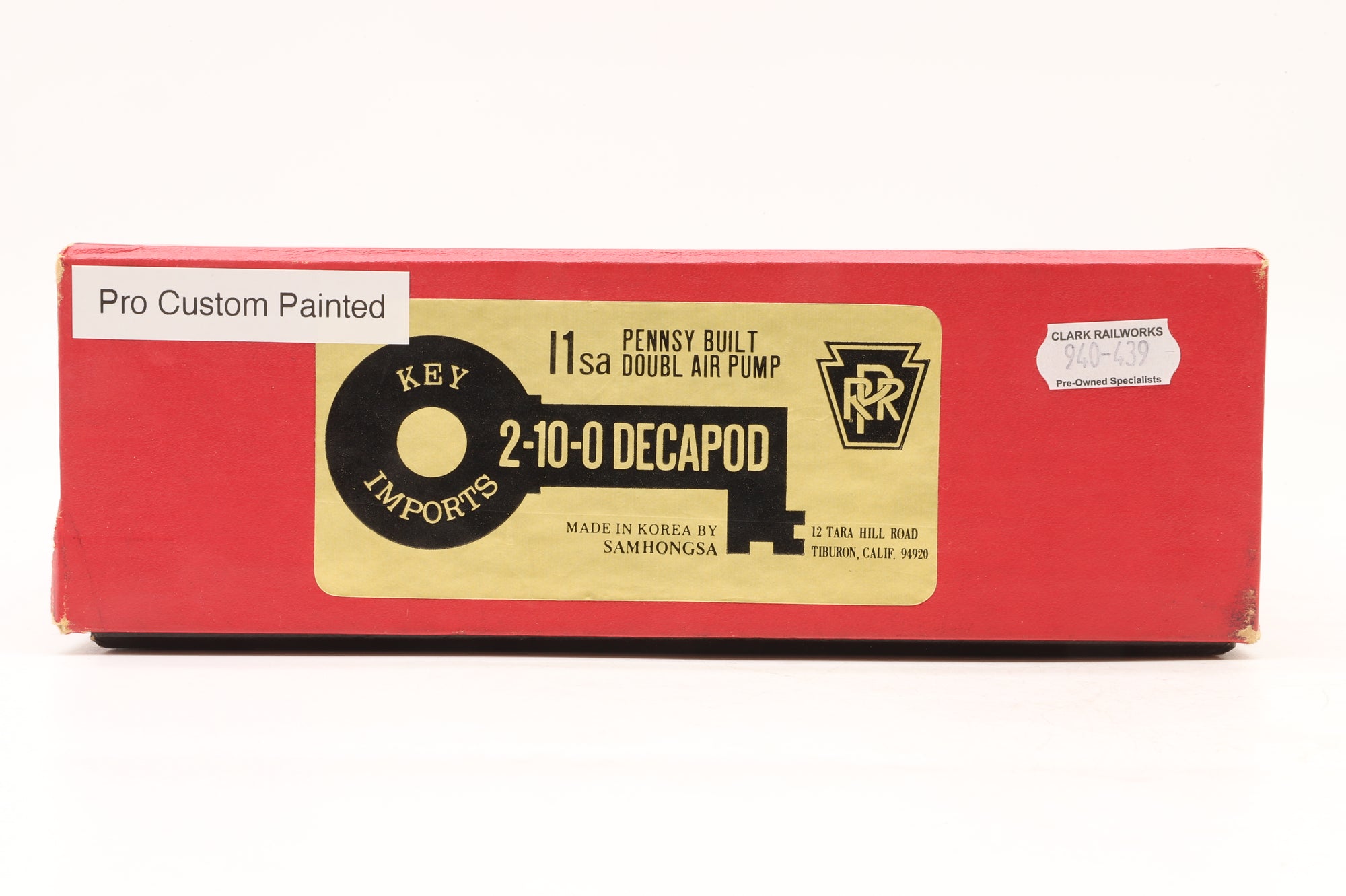 Key Import HO Brass 2-10-0 Decapod '4592' Steam Locomotive Custom Painted