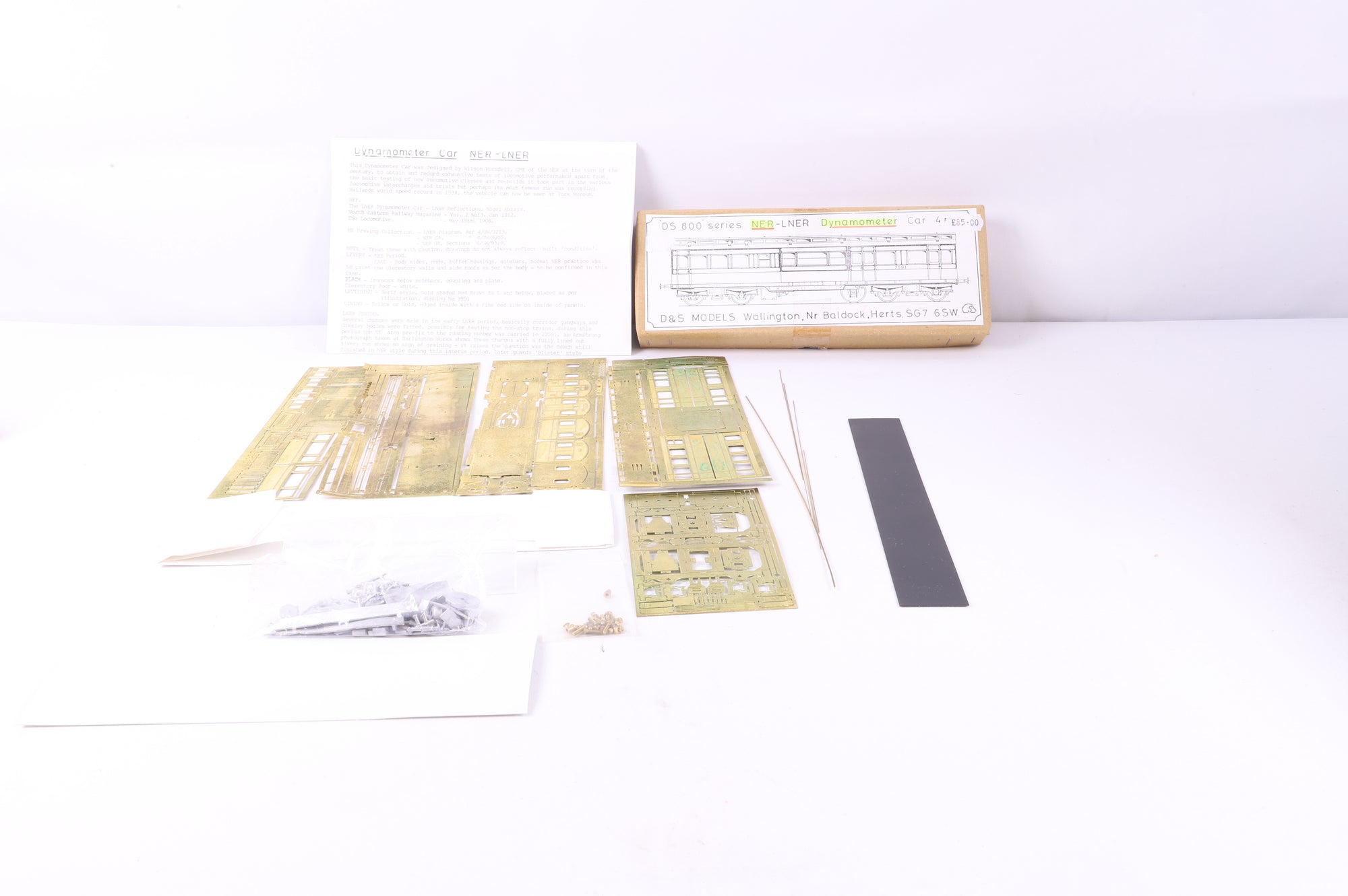 D&S Models OO DS 800 Dynamometer Car NER-LNER Kit
